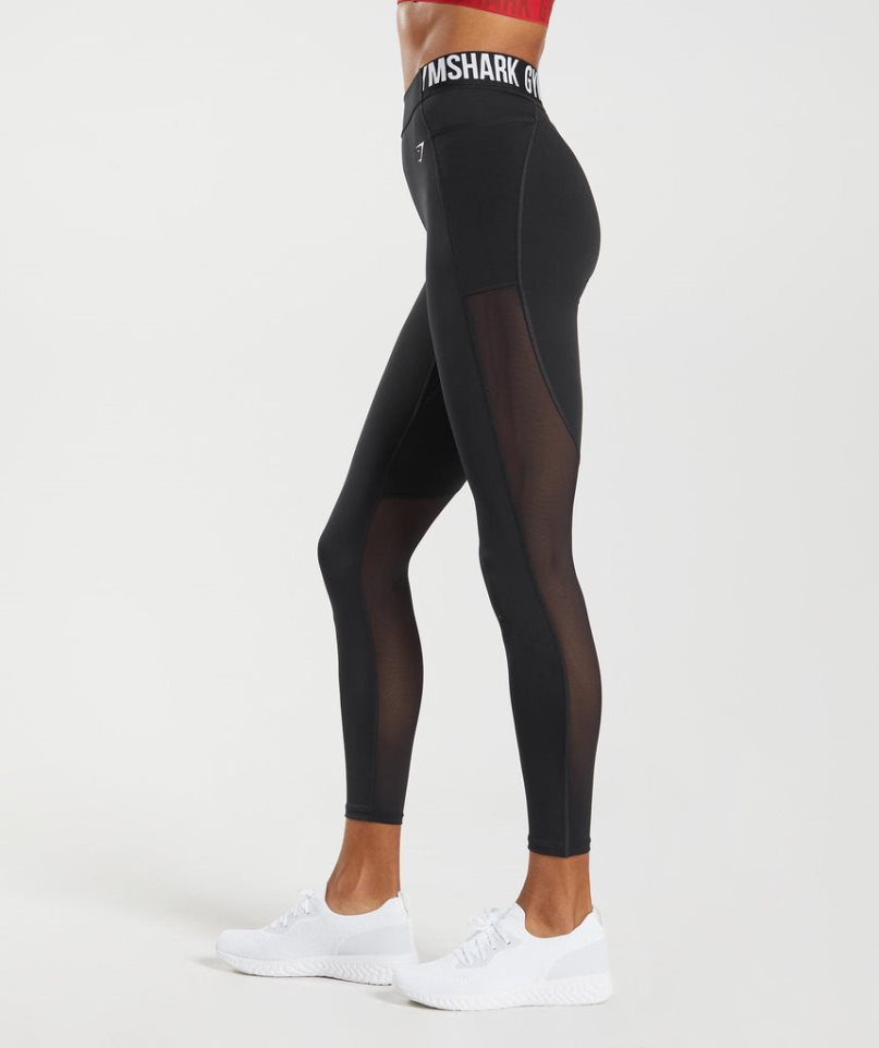 Women's Gymshark Training Brandmark Leggings Black | CA D15736